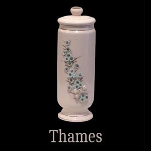 Vintage Thames Ceramic Lidded Dresser/Bathroom Apothecary Canister,‎ Pink